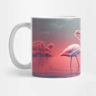 Flamingo Animal Bird Wildlife Wilderness Colorful Realistic Illustration Mug